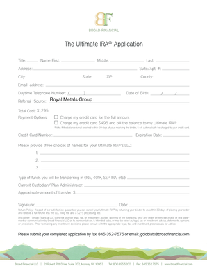 Ultimate IRA Application
