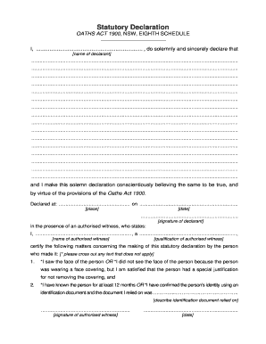 Statutory Declaration Form