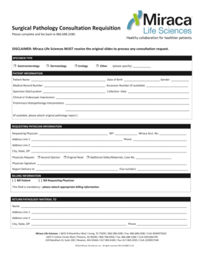 Surgical Pathology Consultation Requisition