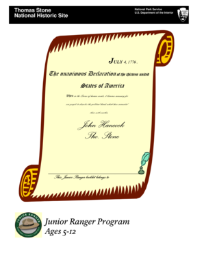 Junior Ranger Program Booklet
