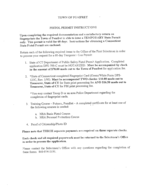Fillable Online Pistol Permit Fax Email Print - pdfFiller