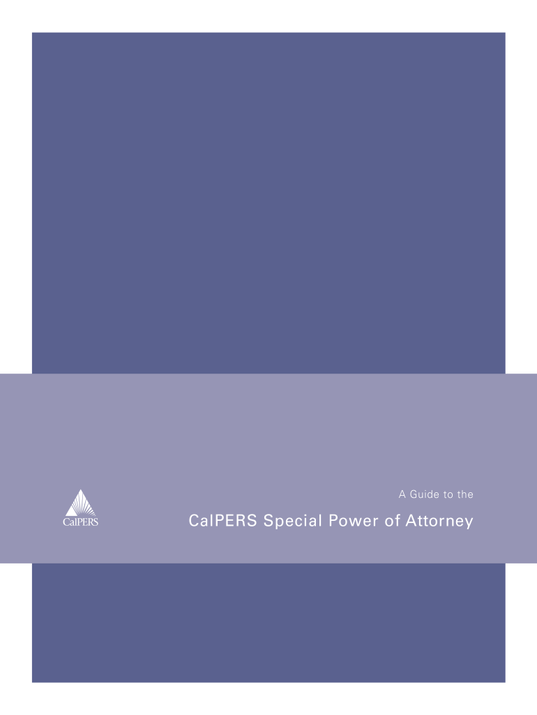 CalPERS Special Power of Attorney CalPERS Special Power of Attorney (PERS-OSS-138) - calpers ca Preview on Page 1