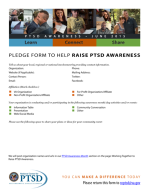 PTSD Awareness Pledge Form