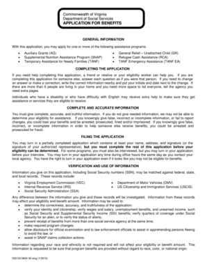Virginia Application for Benefits