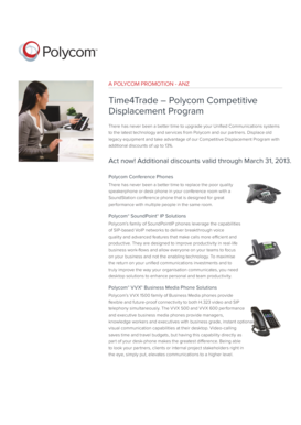 Polycom Competitive Displacement Program Claim Form