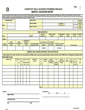 Instructions for the Monthly Utilization Report (MUR) - miamidade