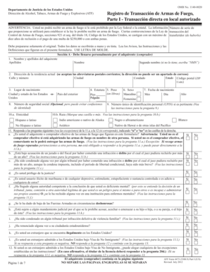 Registro de Transacción de Armas de Fuego