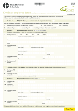 KiwiSaver Employee Details Form