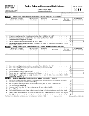 Schedule D Form 1120S