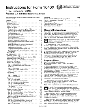 Amended US Individual Income Tax Return