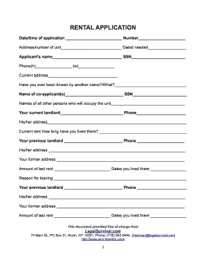 basic rental agreement