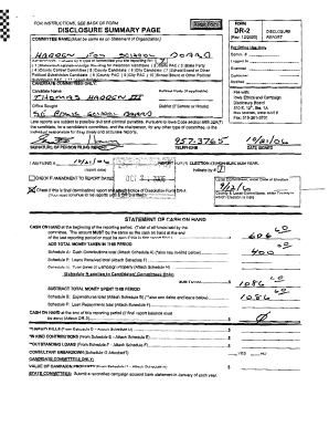 Iowa Campaign Finance Disclosure Form
