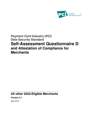 PCI DSS SAQ D for Merchants