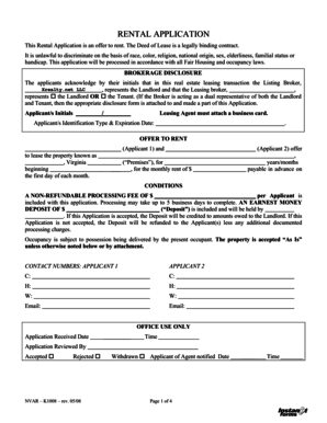 Rental Application Form