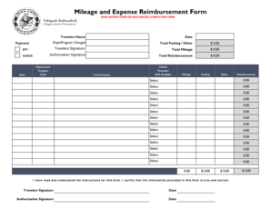 Sample expense reimbursement form - Mileage and Expense Reimbursement Form - Pokagon