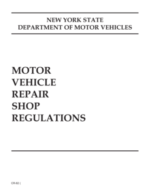 Vehicle repair form template - Motor Vehicle Repair Shop Regulations - New York State DMV - dmv ny