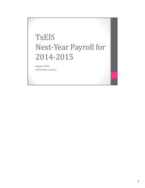 Payroll Frequency Selection Form