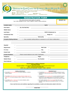 King Saud University Course Registration Form