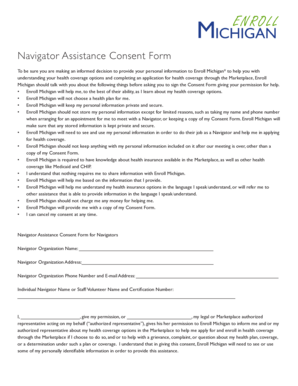 Navigator Assistance Consent Form