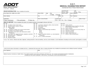 Commercial Driver Medical Examination Report