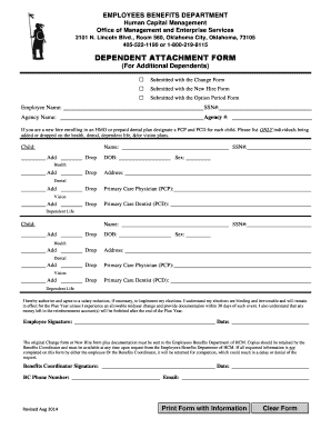 Dependent Attachment Form