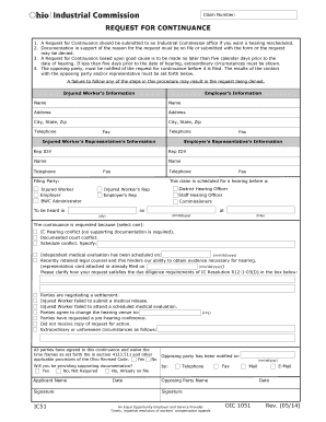 Request for Continuance