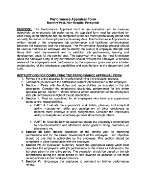 Performance Appraisal Form