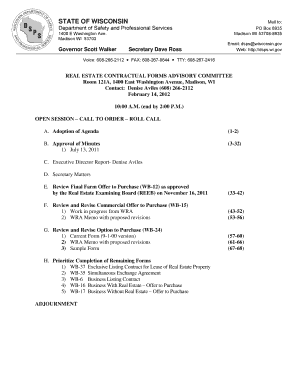 Wisconsin Farm Offer to Purchase Form WB-12