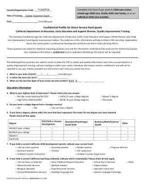 California EESD Participant Profile Form