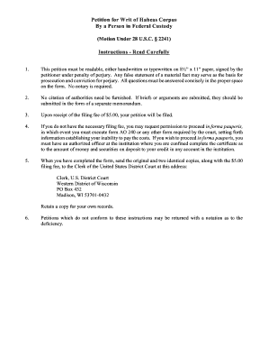 Petition for Writ of Habeas Corpus