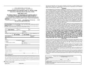 AKC Dog Show Entry Form Agreement