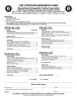 CME Attestation Form
