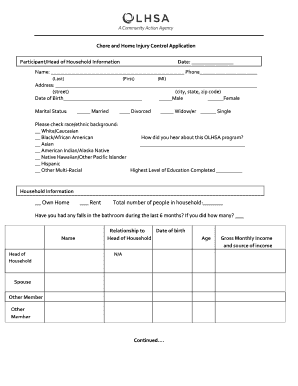 Chore and Home Injury Control Application