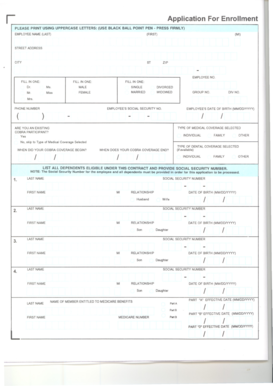 Application for Enrollment