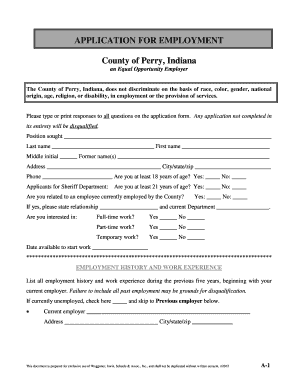Application for Employment