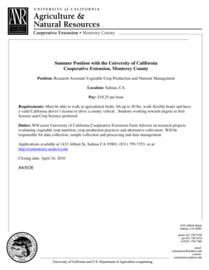 University of California Employment Application
