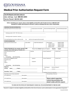 Medical Prior Authorization Request Form