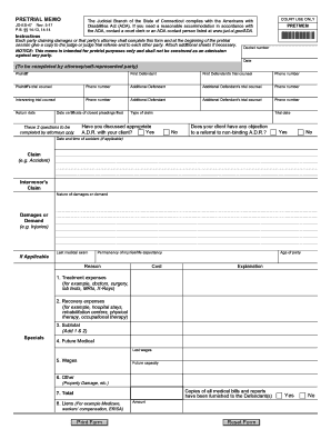 Pretrial Memo Connecticut