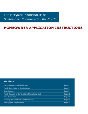 HOMEOWNER APPLICATION INSTRUCTIONS - mht maryland