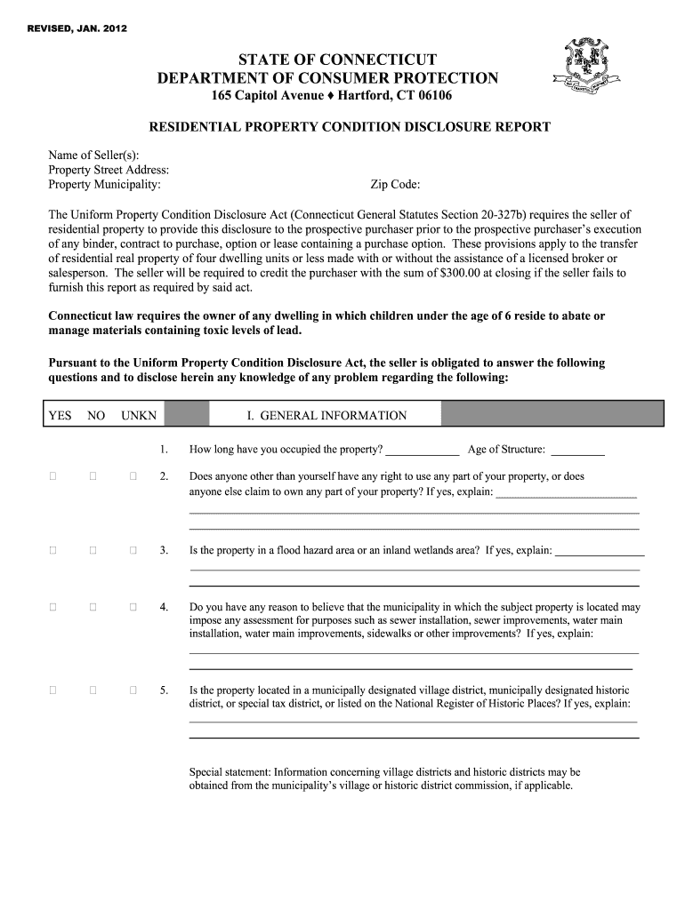 ct lead disclosure form Preview on Page 1