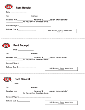 lease receipt template