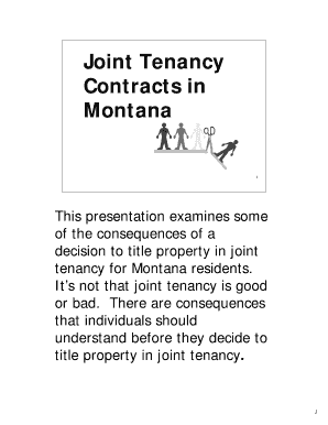 Joint Tenancy Contracts in Montana - montana