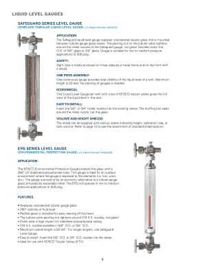 Safeguard and EPG Series Liquid Level Gauge Order Form