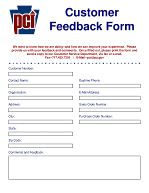 Customer Feedback Form