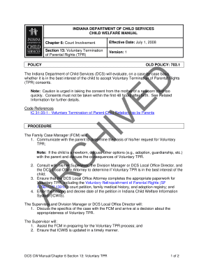 fillable online in 613 voluntary termination of parental rights in