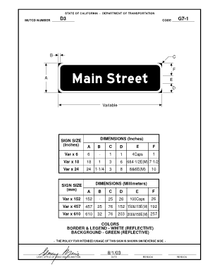 California MUTCD Sign Dimensions
