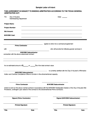 Example of letter of intent for application - MWBE Subcontract Terms.doc