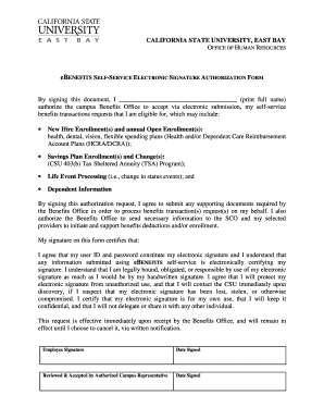 California State University Electronic Signature Authorization Form