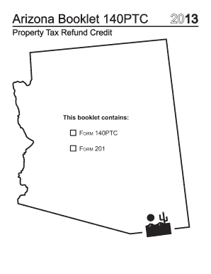 Arizona Property Tax Refund Claim Form 140PTC