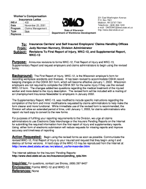Dwd wi work compensation notice pdffiller